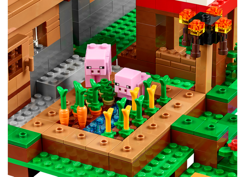 Illustration for article titled Turn Bricks Into Blocks With Lego's New Sprawling Minecraft Village